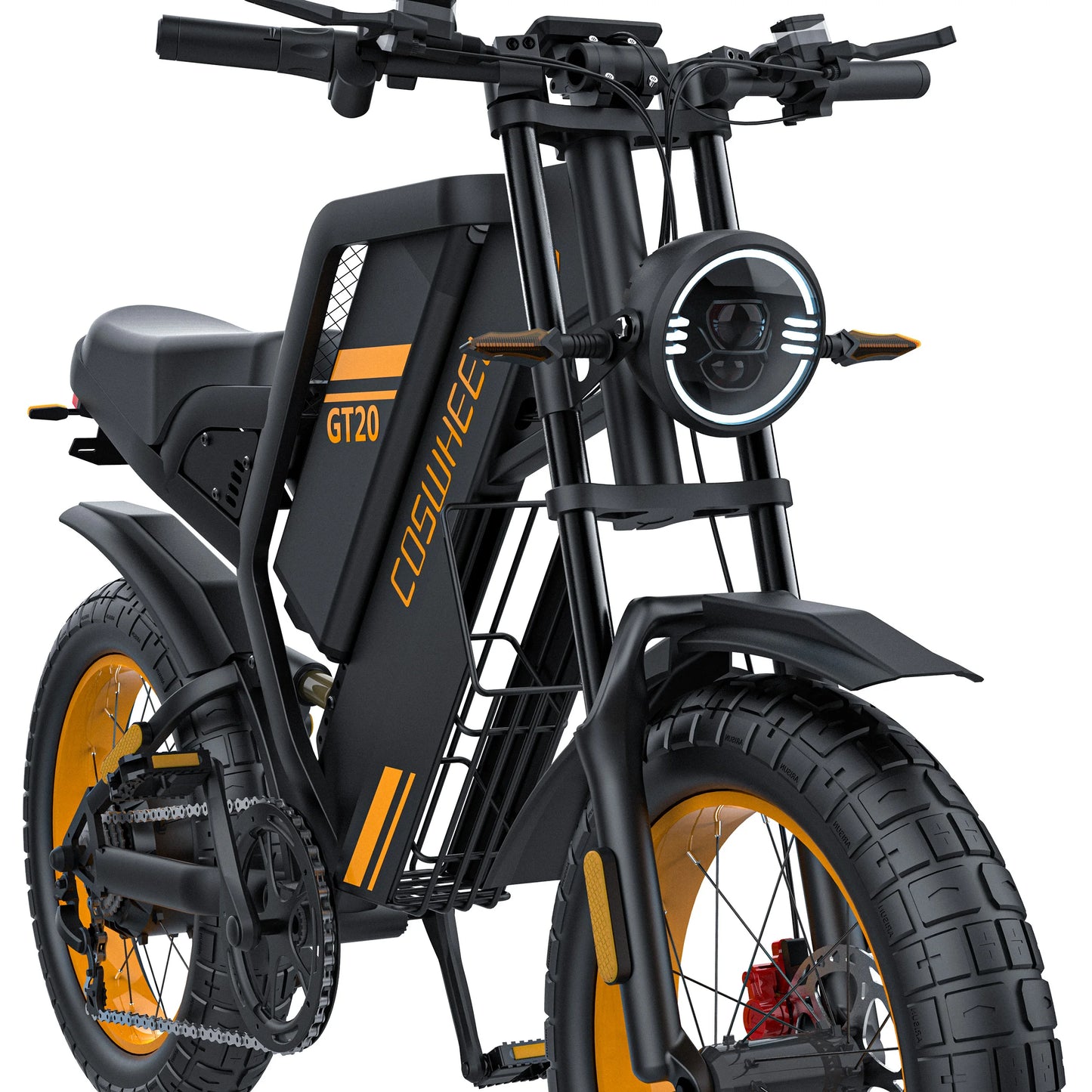 2000W Off-Road Electric Bike for Adults – 60V Fat Tire Mountain eBike with 20-Inch Wheels