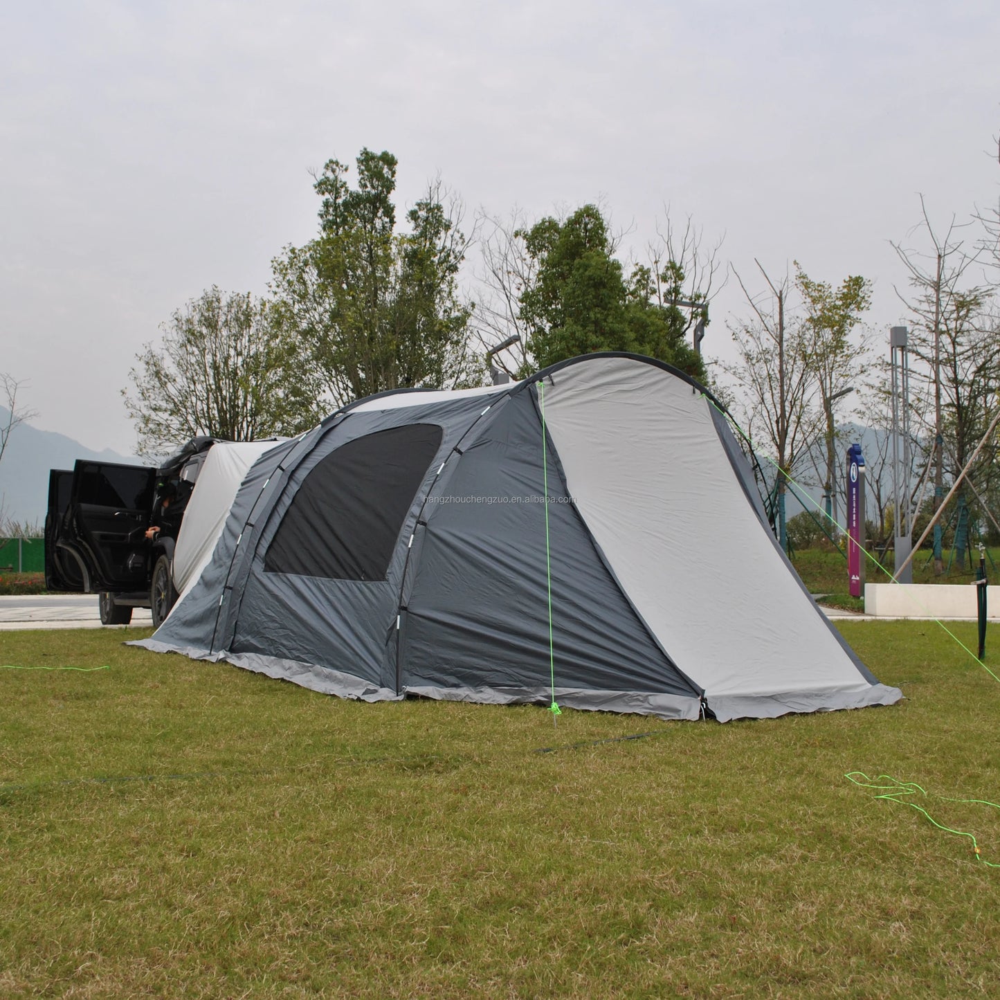 CZX-470 5M Durable Car Tent Multi-Use 6-Person Family Foxwing Awning for Camper Trailer Touring Tent for Car