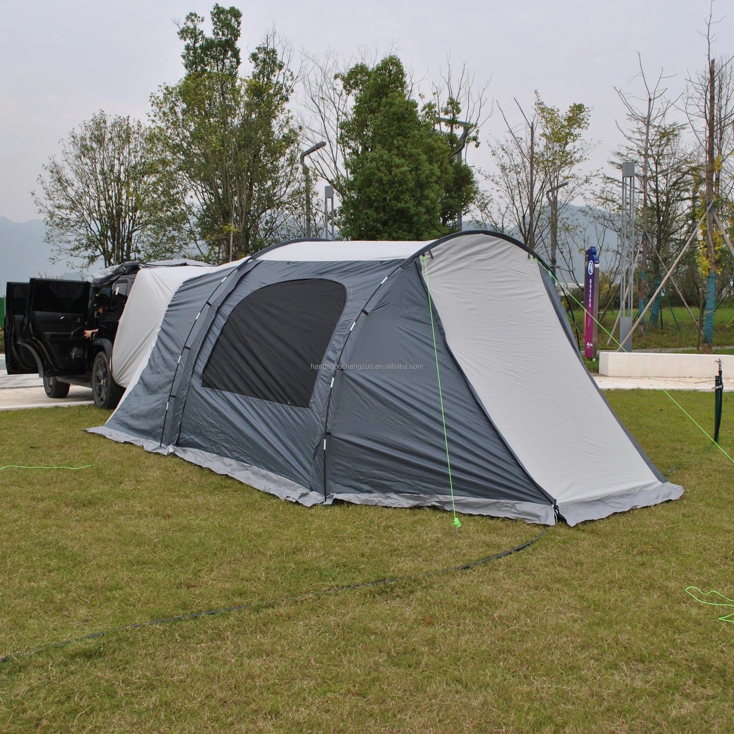 CZX-470 5M Durable Car Tent Multi-Use 6-Person Family Foxwing Awning for Camper Trailer Touring Tent for Car
