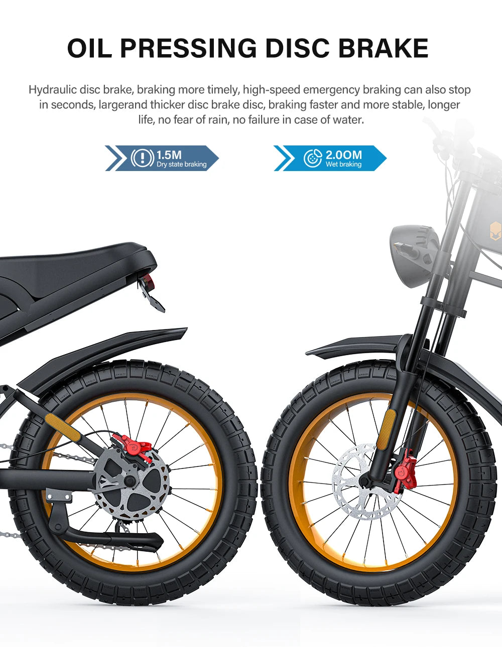2000W Off-Road Electric Bike for Adults – 60V Fat Tire Mountain eBike with 20-Inch Wheels