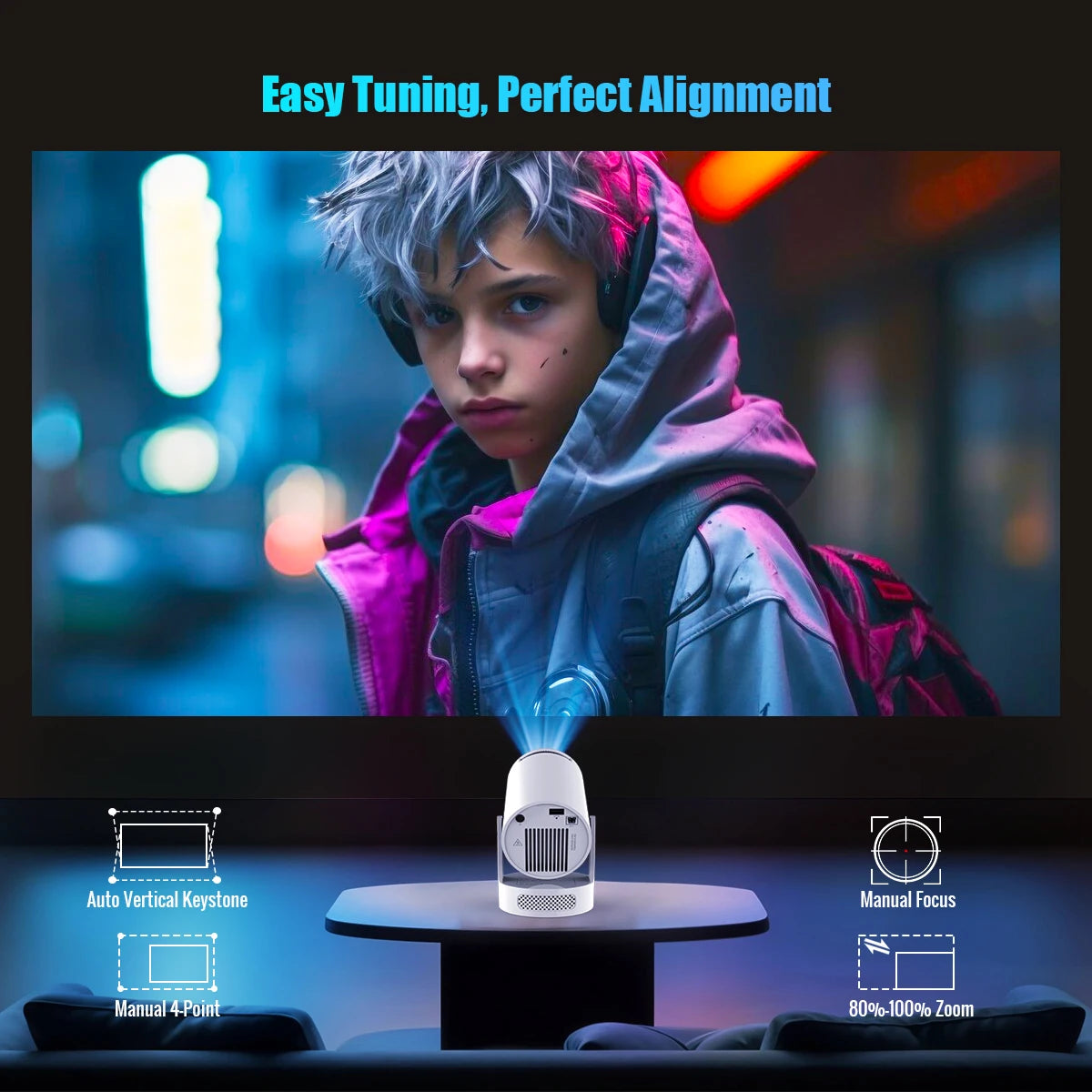 4K Portable Android Projector