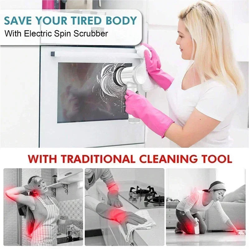 Cordless Electric Spin Scrubber