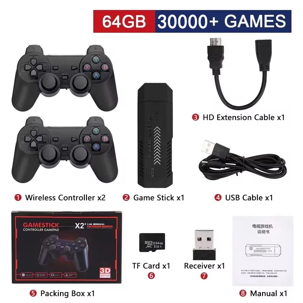 4K Retro Game Console Stick