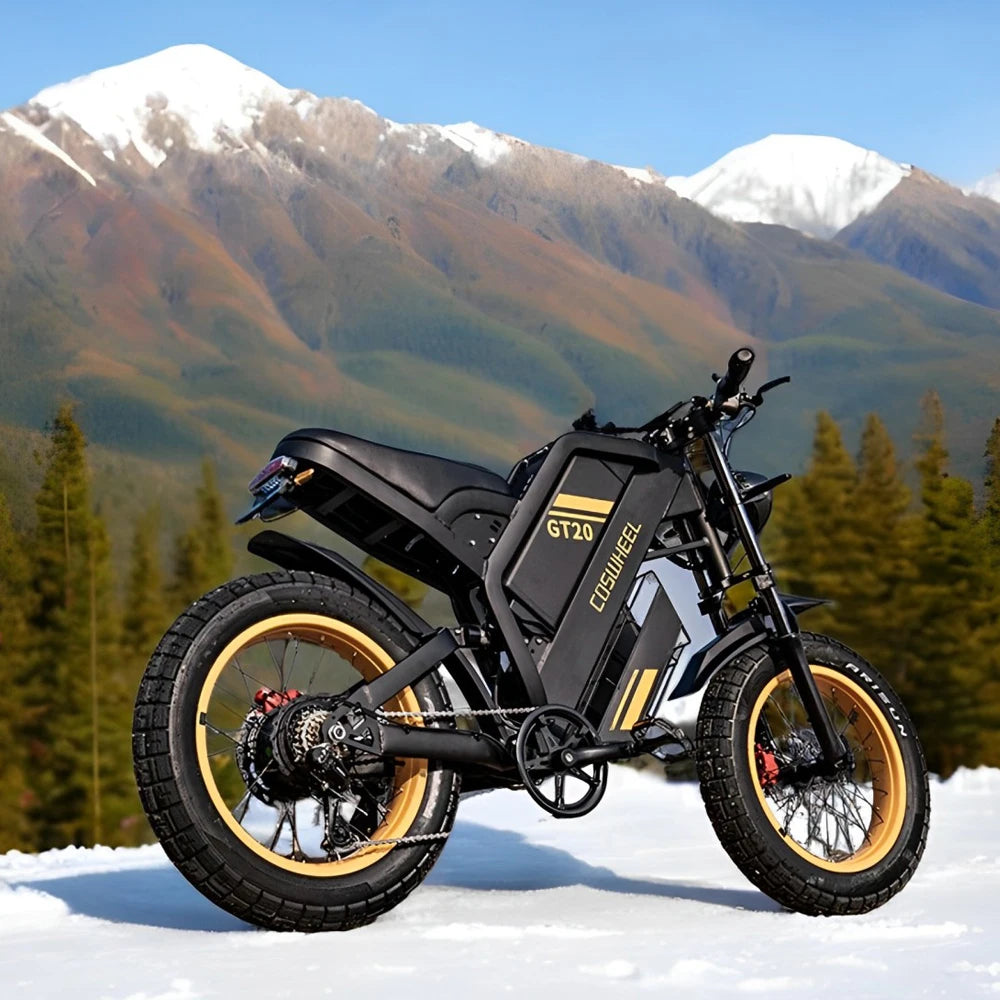 2000W Off-Road Electric Bike for Adults – 60V Fat Tire Mountain eBike with 20-Inch Wheels