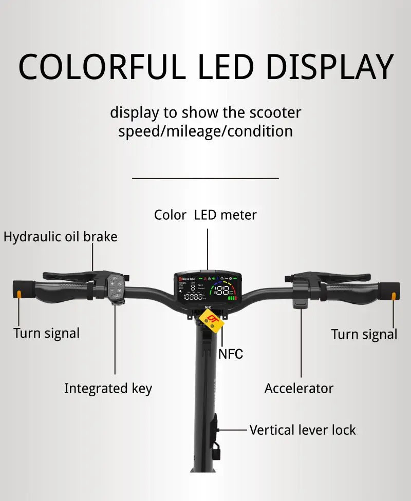 4400W Dual Motor Off-Road Electric Scooter – 11-Inch Tires, Hydraulic Suspension, Foldable Design (IPX5 Rated)