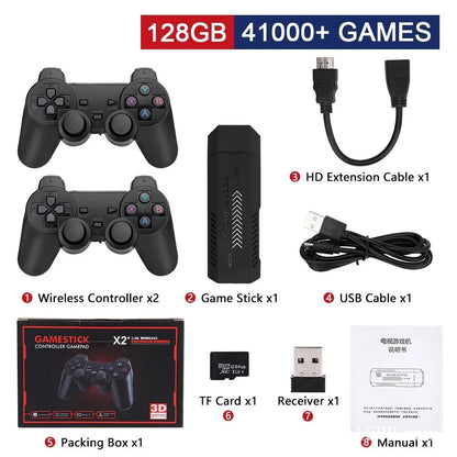 4K Retro Game Console Stick