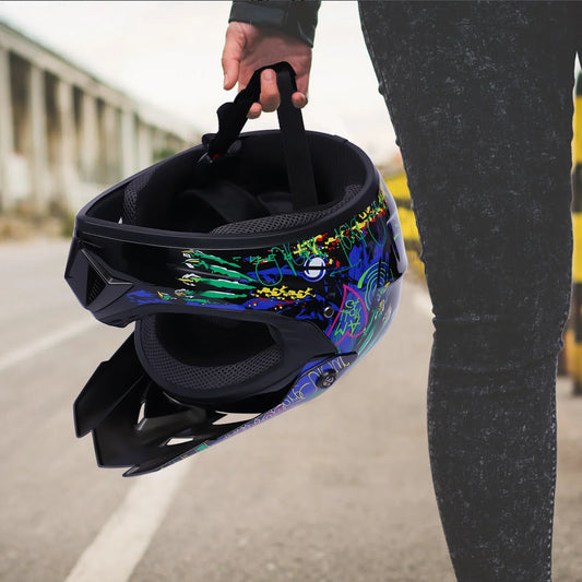 Unisex Off-Road Motorcycle Helmet – Impact Resistant, All-Season Use