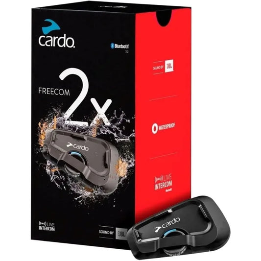 2-Way Bluetooth Motorcycle Communication Headset – Single Pack, Black