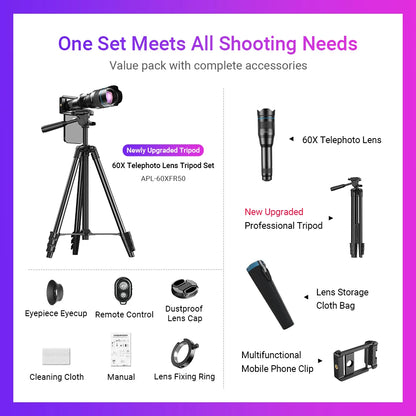 60X Mobile Telescope Lens