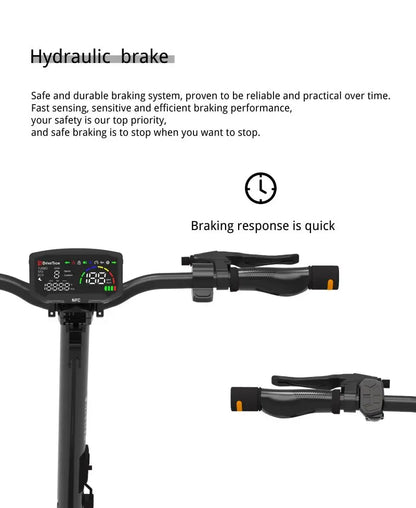 4400W Dual Motor Off-Road Electric Scooter – 11-Inch Tires, Hydraulic Suspension, Foldable Design (IPX5 Rated)